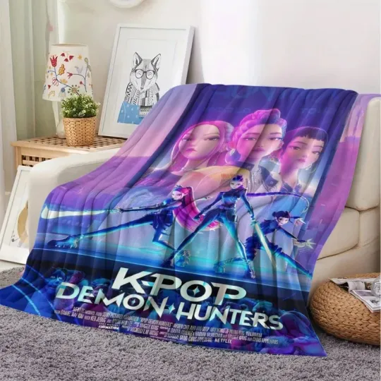 K-Pop D-emon H-unters Anime Fleece Blanket