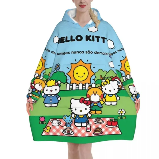 Lovely Hello Kitty Blanket Hoodie