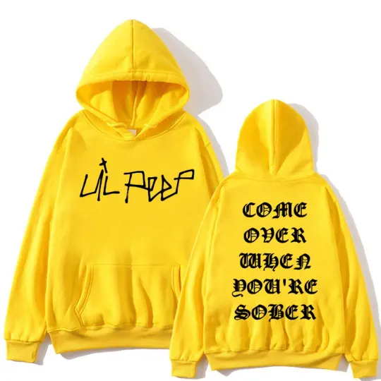 Rapper Lil Peep Come Over When You're Sober Hoodies Men Women Fashion Hip Hop Long Sleeve Warm Oversized Y2k Clothes Tracksuit