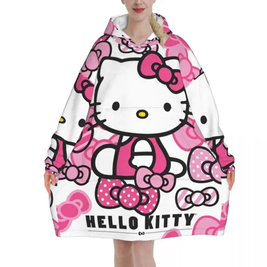 Hello Kitty Cartoon Blanket Hoodie