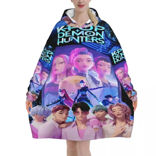 KPop Demon Hunters Huntrix Blanket Hoodie
