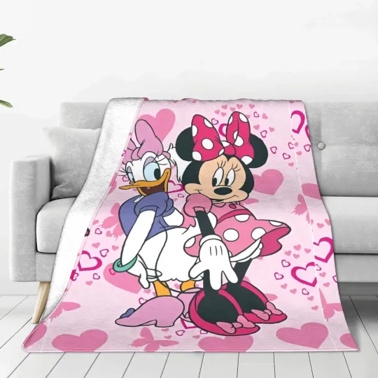 minnie mouse daisy Blanket Multiple Sizes Super Soft and Warm  Throw Blankets for Couch Sofa and Bed