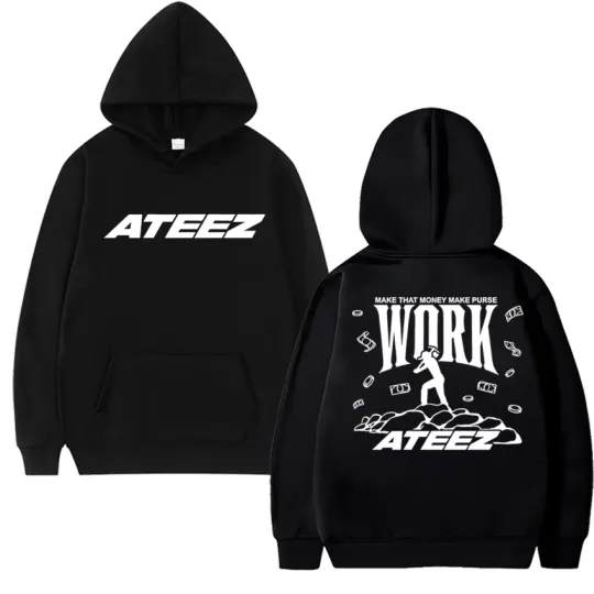 Kpop Ateez world Tour 2025 Double Sided Hoodie