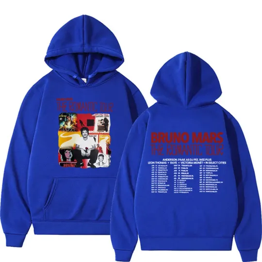 Rapper Bruno Mars Romantic Tour 2026 Concert Hoodies