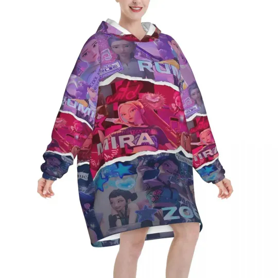 Kpop Demon Hunters Blanket Hoodie