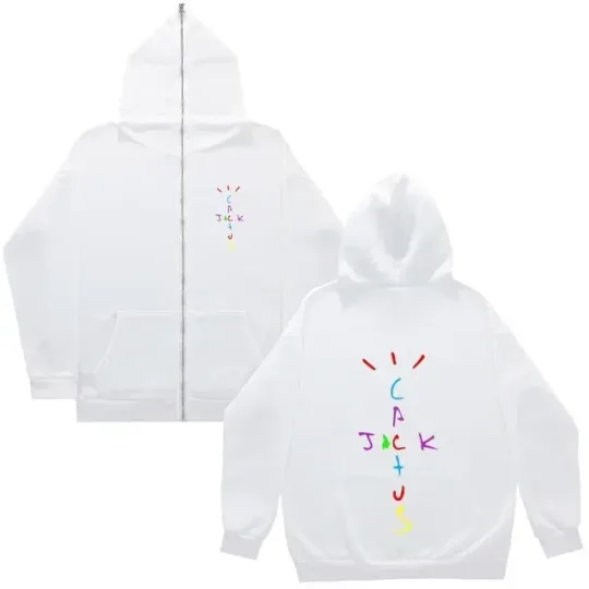 Travis Hip-hop Rapper Printed Zip Up Hoodie