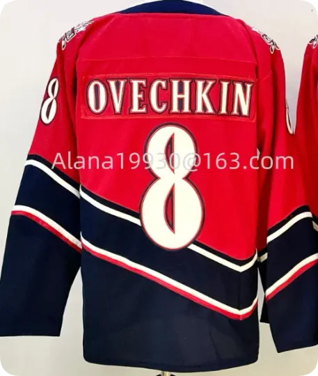 Custom Ice Hockey Stitched Jersey Name Number Ovechkin Wilson Oshie Jersey For Men Women And Youth