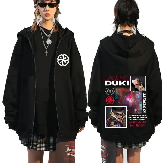 Rapper Duki Tour Album Zip Up Hoodies