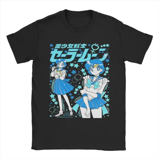 Sailors Moons Chibiusa Cartoon T Shirts Men Cotton Funny T-Shirt Crew Neck Tees Short Sleeve Tops Gift Idea