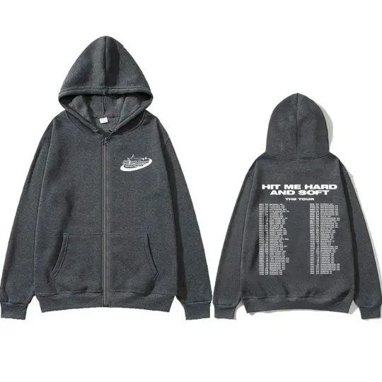Hit Me Hard and Soft Tour 2024 Zipper Hoodie