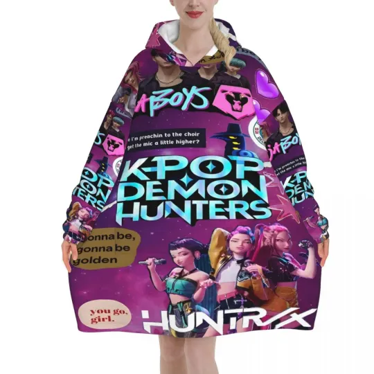 Kpop Demon Hunters Oversized Blanket Hoodie