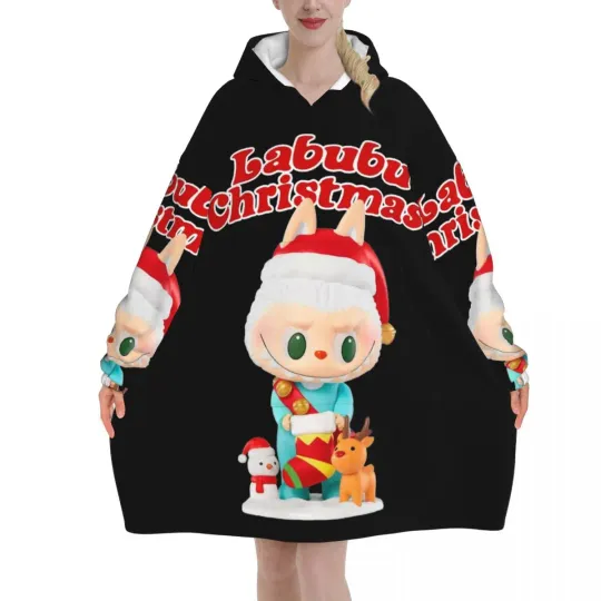 Oversized Labubu Blanket Hoodie