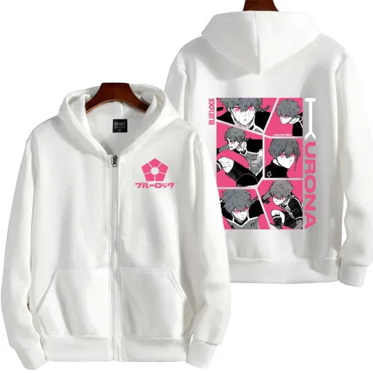 Blue Lock Kurona Ranze Men Zipper Hoodie