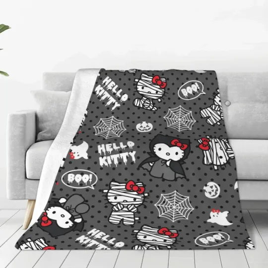 Hello Kitty Halloween Fleece Blanket