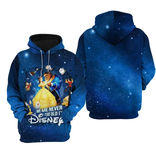 Disney Cartoon Children's Hoodie 3D Printed Beauty and the Beast  Hoodie