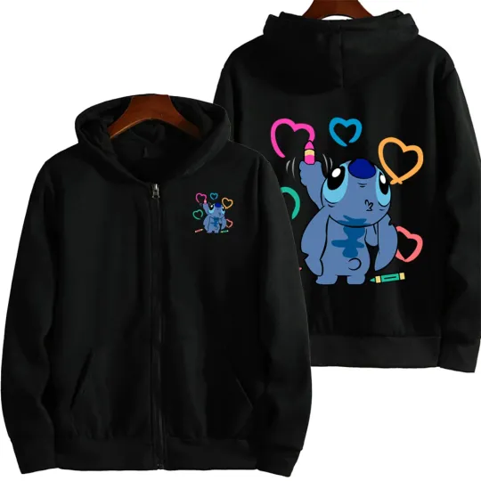Lilo & Stitch Men Cartoon Hoodie