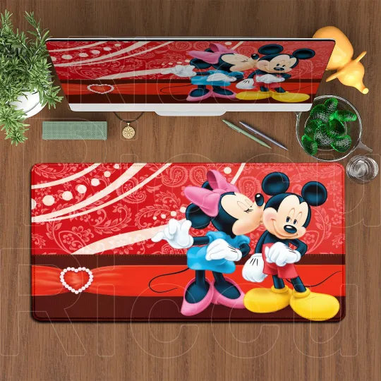 Large Mouse Pad Disney Mickey Mouse Cartoon Keyboard Mousepad Xxl Computer Gaming Rubber Non-slip Office Desk Mat PC Accessories