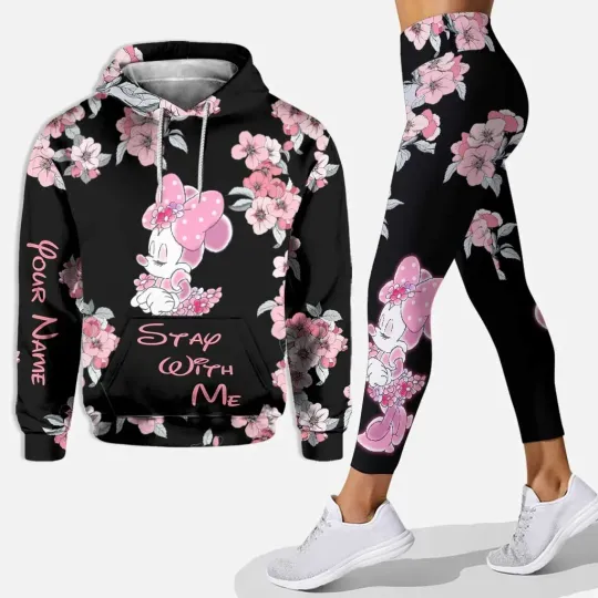 Custom Name Disney Minnie Mickey Hoodie Legging Sets