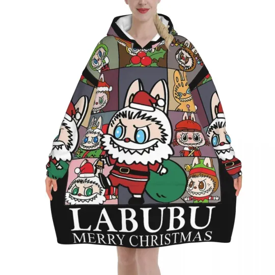Oversized Labubu Blanket Hoodie