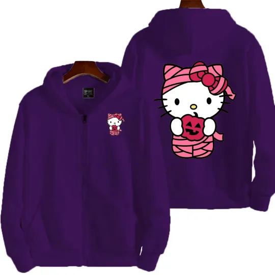 Men Christmas Hello Kitty Cartoon Hoodie