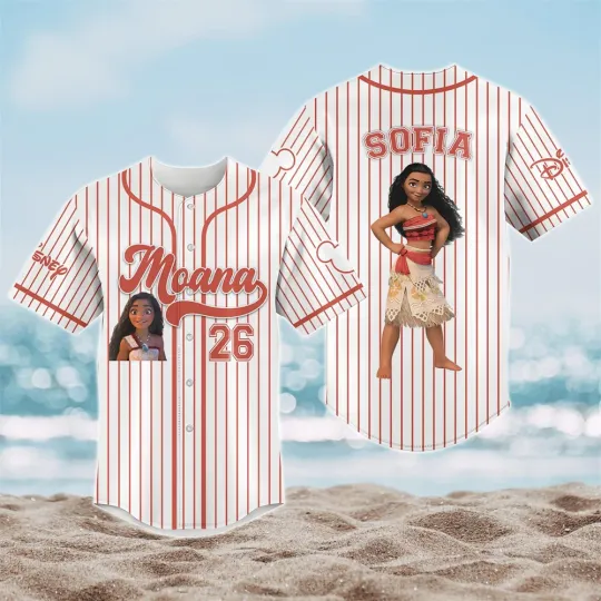 Disney Princess Moana Maui Simple Stripe Button Shirt