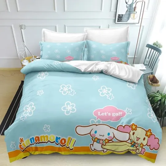 Cinnamoroll Bedding Set, Home Decor, Child Gift for Soft Comfortable Bedding Bedroom