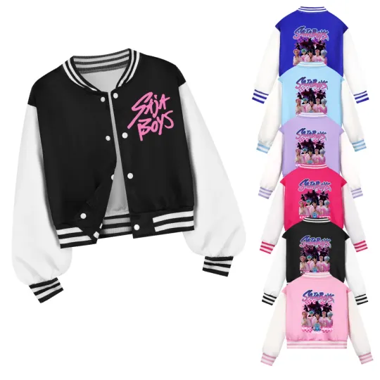 2025 KPop Demon Hunters Kids Baseball Girls Boy Fashion Casual Jacket Outerwear kids Clothing Movie Fans Gift Girl Tops