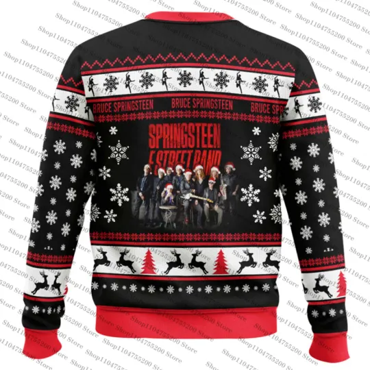 Bruce Springsteen E Street Band Ugly Christmas Sweater Holiday Sweatshirt Men Women Pullover Xmas Santa 2026 New Hot Sale Top