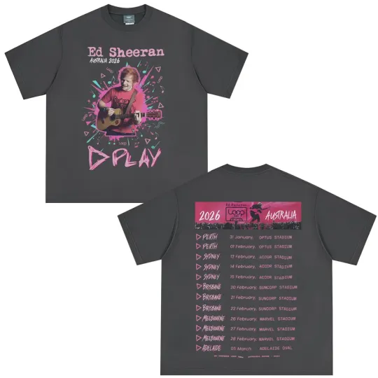 Ed Shee Loop Australian Tour 2026 Print T-shirt