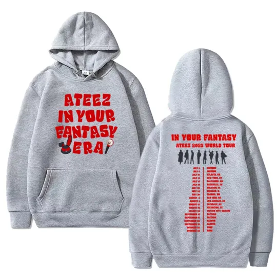 Korea Ateez 2025 World Tour Double Sided printed Hoodies