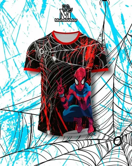 Marvel Spider - Man Jersey - This V - Neck Jersey Features A Striking Red Base Ideal for Spider - Man Enthusiasts