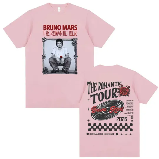 Bruno Mars The Romantic Tour 2026 T Shirt
