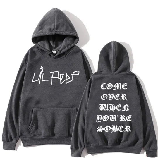 Rapper Lil Peep Come Over When You're Sober Hoodies Men Women Fashion Hip Hop Long Sleeve Warm Oversized Y2k Clothes Tracksuit