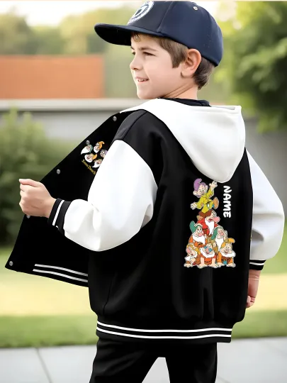 Disney Seven Dwarfs Hooded Varsity Jacket