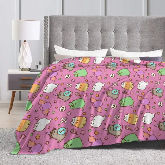 Pusheens Cat Throw Blanket