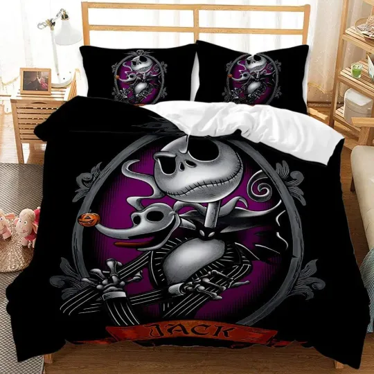 Nightmare Before Christmas Bedding Set,  Jack And Sally Bedding Set