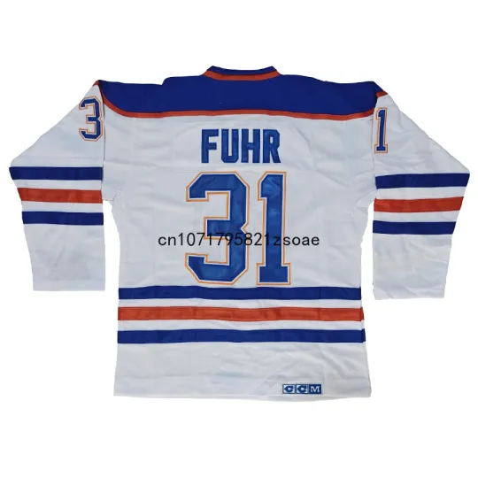 Wayne Gretzky Jersey Canada Edmonton Retro Ice Hockey Jerseys 11 Mark Messier Jersey 31 Grant Fuhr Jersey All Stitched Us M-3XL