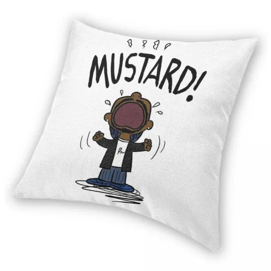 Kendrick Lamar Mustard Throw Pillow | Gift For Fan | Home Decor