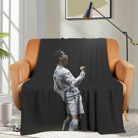 Custom Blanket Sofa Ronaldo CR7 Bed Camping Nap Fluffy Soft Blankets for Winter Warm King Size Microfiber Bedding