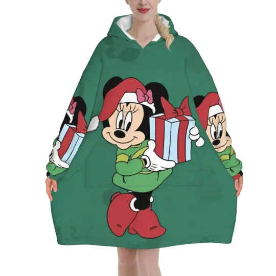 Mickey Mouse Cartoon Blanket Hoodie Oversized