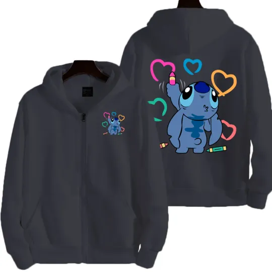 Lilo & Stitch Men Cartoon Hoodie