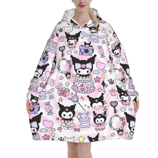 Melody And Kuromi Blanket Hoodie