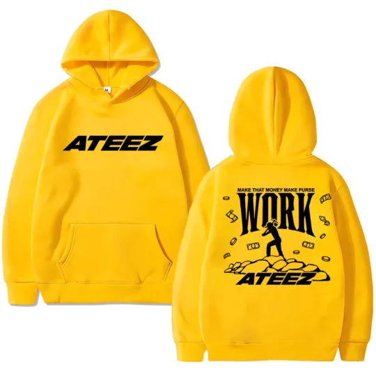 Kpop Ateez world Tour 2025 Double Sided Hoodie