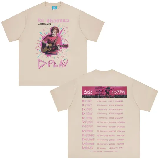 Ed Shee Loop Australian Tour 2026 Print T-shirt