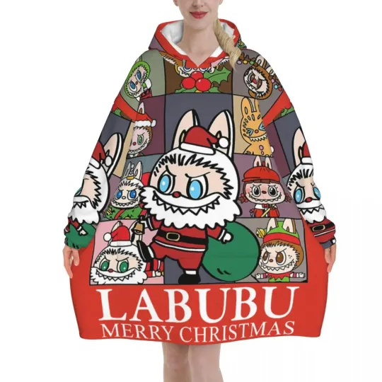 Oversized Labubu Blanket Hoodie