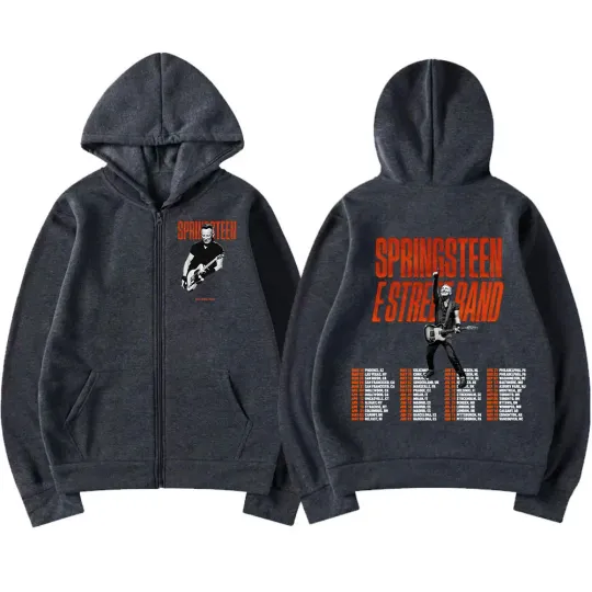 Bruce Springsteen and E Street 2024 Tour Zipper Hoodies