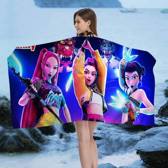 KPop Demon Hunters Beach Towel