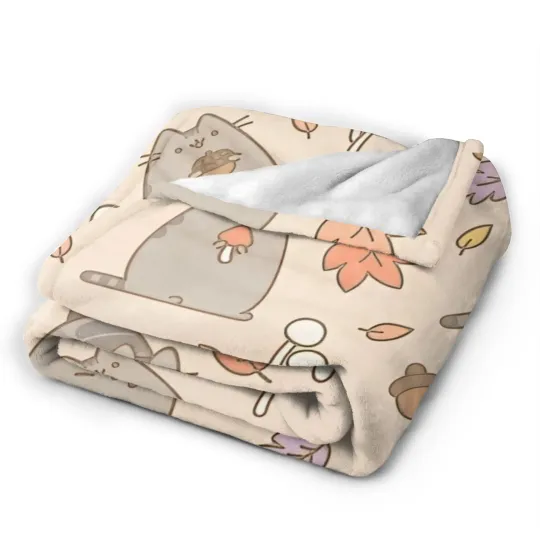 Cozy Pusheen the Cat Blanket - Throw for Couch and Bed Decor