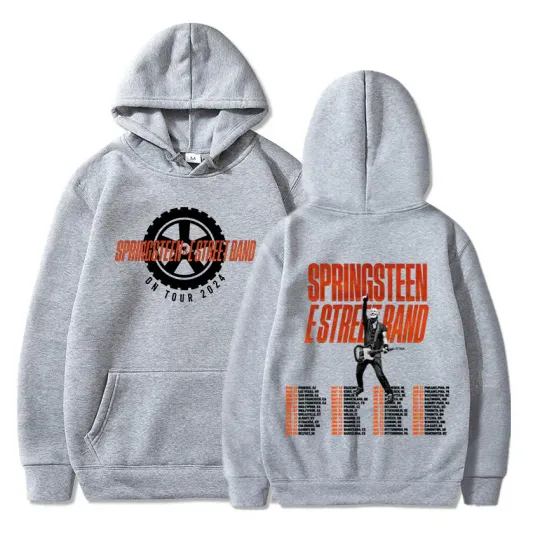 Bruce Springsteen and E Street Band 2024 Tour Hoodies, Men Women Fashion Harajuku Long Sleeve Oversized Streetwear