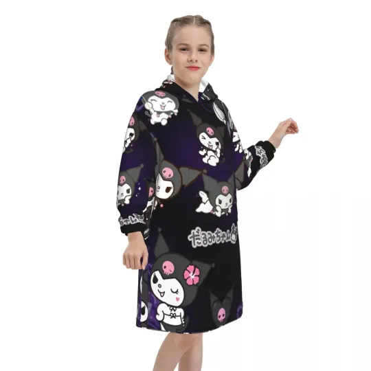 Kuromi Hoodie Blanket